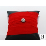 Bracelet manchette soie rouge et perle de tahiti (4)