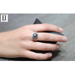 Bague Saphirs violets et bleus et perle de tahiti  (4)