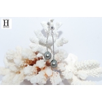 Boucles doreilles pendants et perles de tahiti