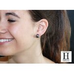 Boucles doreilles boutons et perles de tahiti