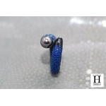 Bague cuir de raie galuchat bleu et perle de tahiti (4)