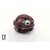Bague noeud cuir aubergine et perle de tahiti
