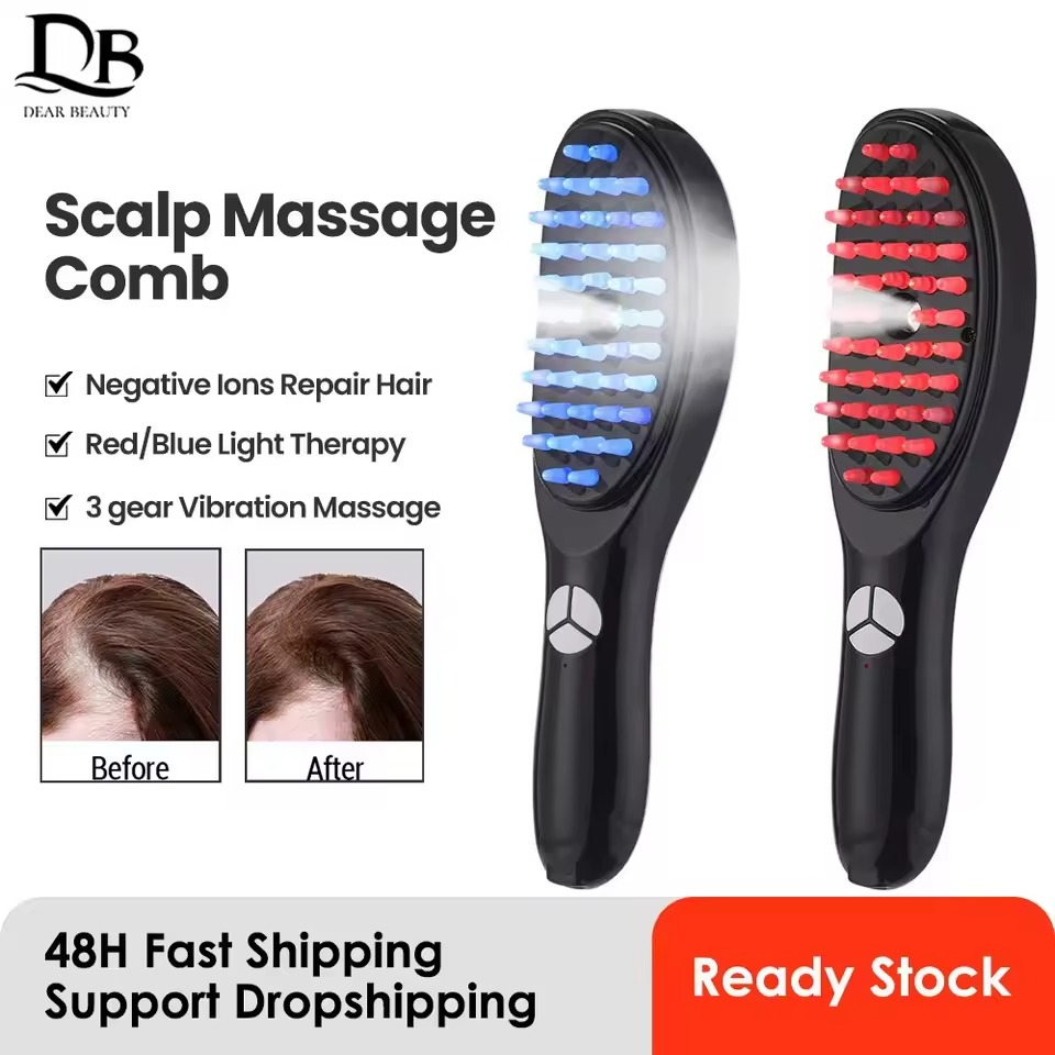 Peigne de massage du cuir chevelu à vibrations soniques (1)