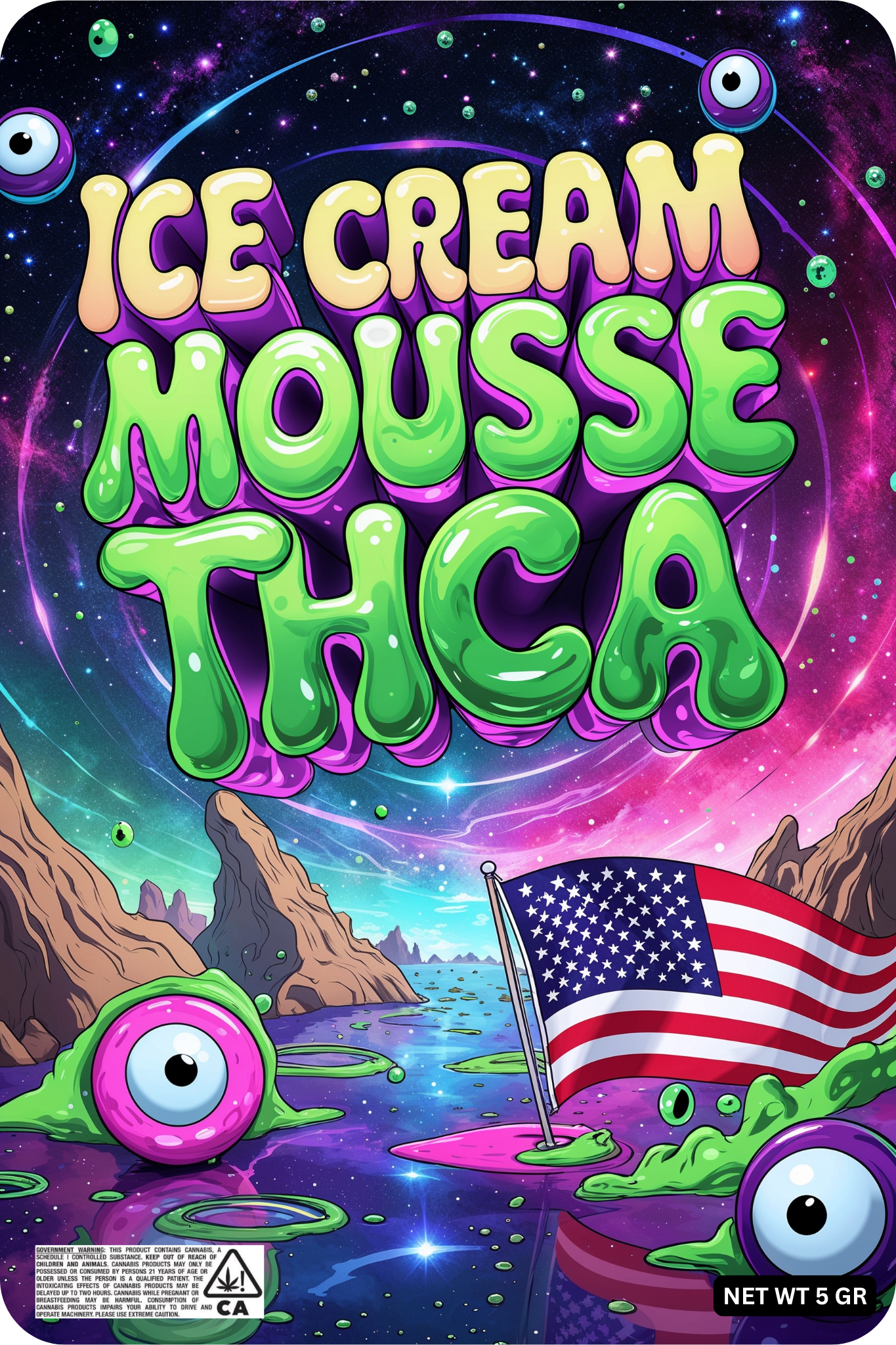 Hash Ice Cream Mousse THCA AAAA+ Californie 100% Naturel Premium - Leaf Gold