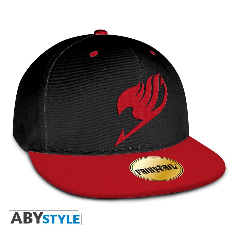 fairy-tail-casquette-snapback-noir-rouge-embleme-x2
