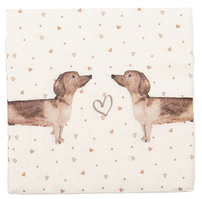 serviettes papier teckels 1