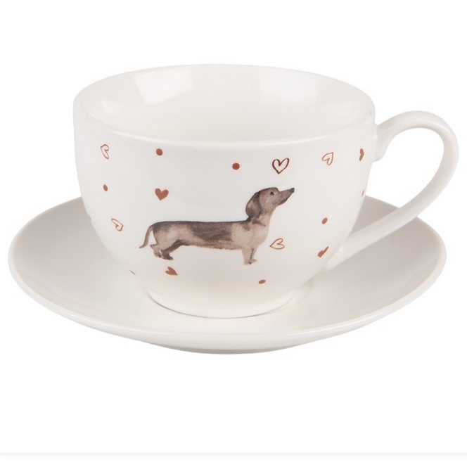 tasse et sous-tasse teckel 1