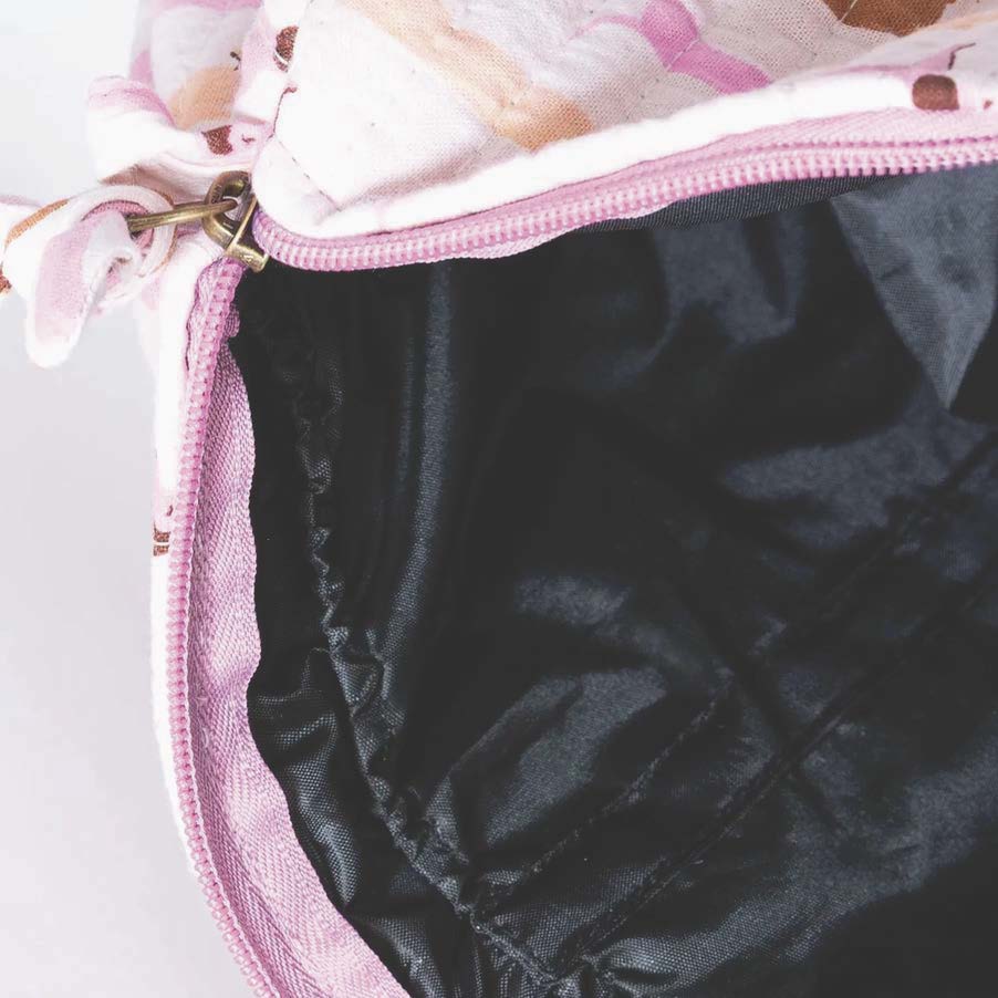 grande trousse ronde teckels intérieur noir