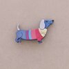 broche teckel pull bleu 56670
