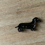 verso broche teckel fleurs