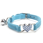 Collier chat turquoise coeur strass 1.png