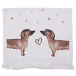 serviette coton teckels 1