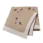 couveture camel motif teckels