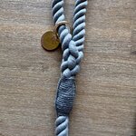 laisse torsade coton gris 14-2