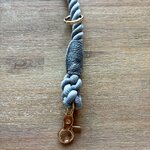 laisse torsade coton gris 14-3