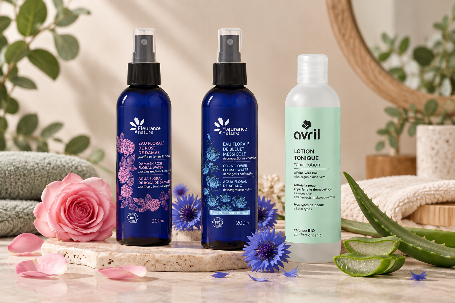 Eau florale ou lotion tonique : quelle différence et comment les utiliser ?