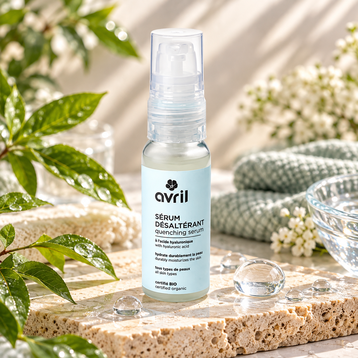 Sérum Avril dans un écrin naturel