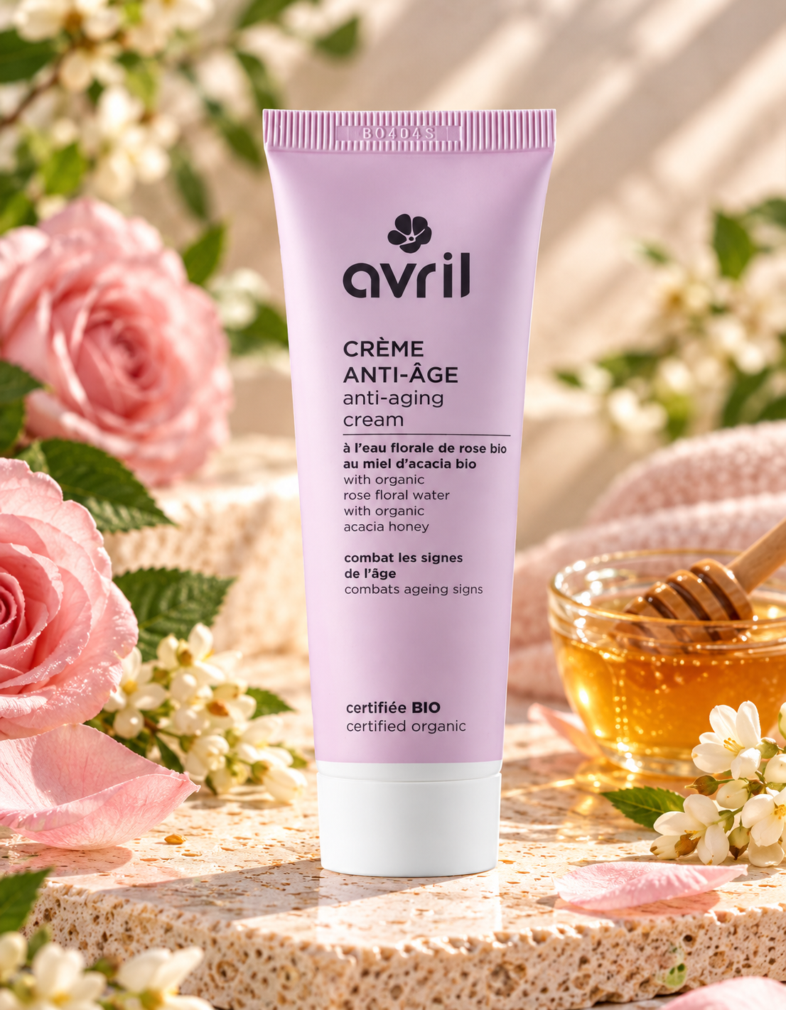 Crème anti-âge Avril aux roses et au miel