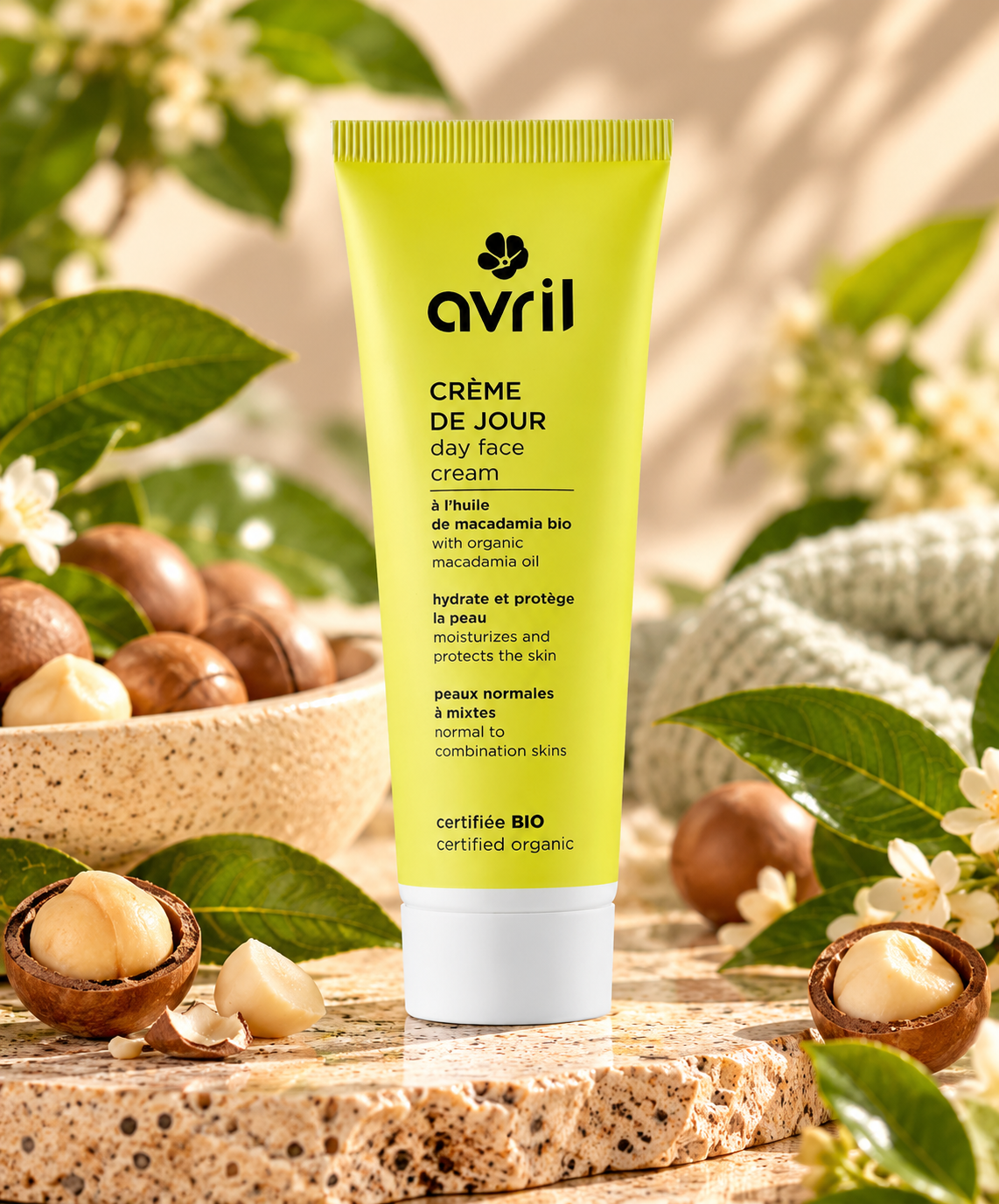 Crème visage bio à la macadamia