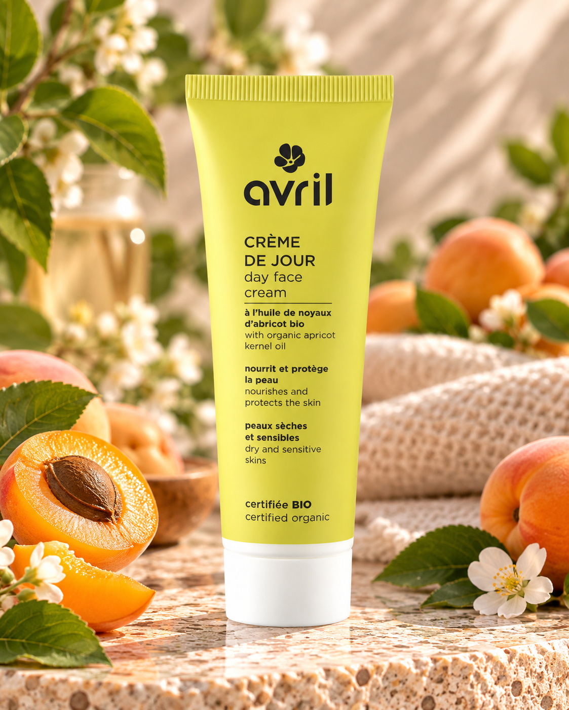 Crème visage bio aux abricots