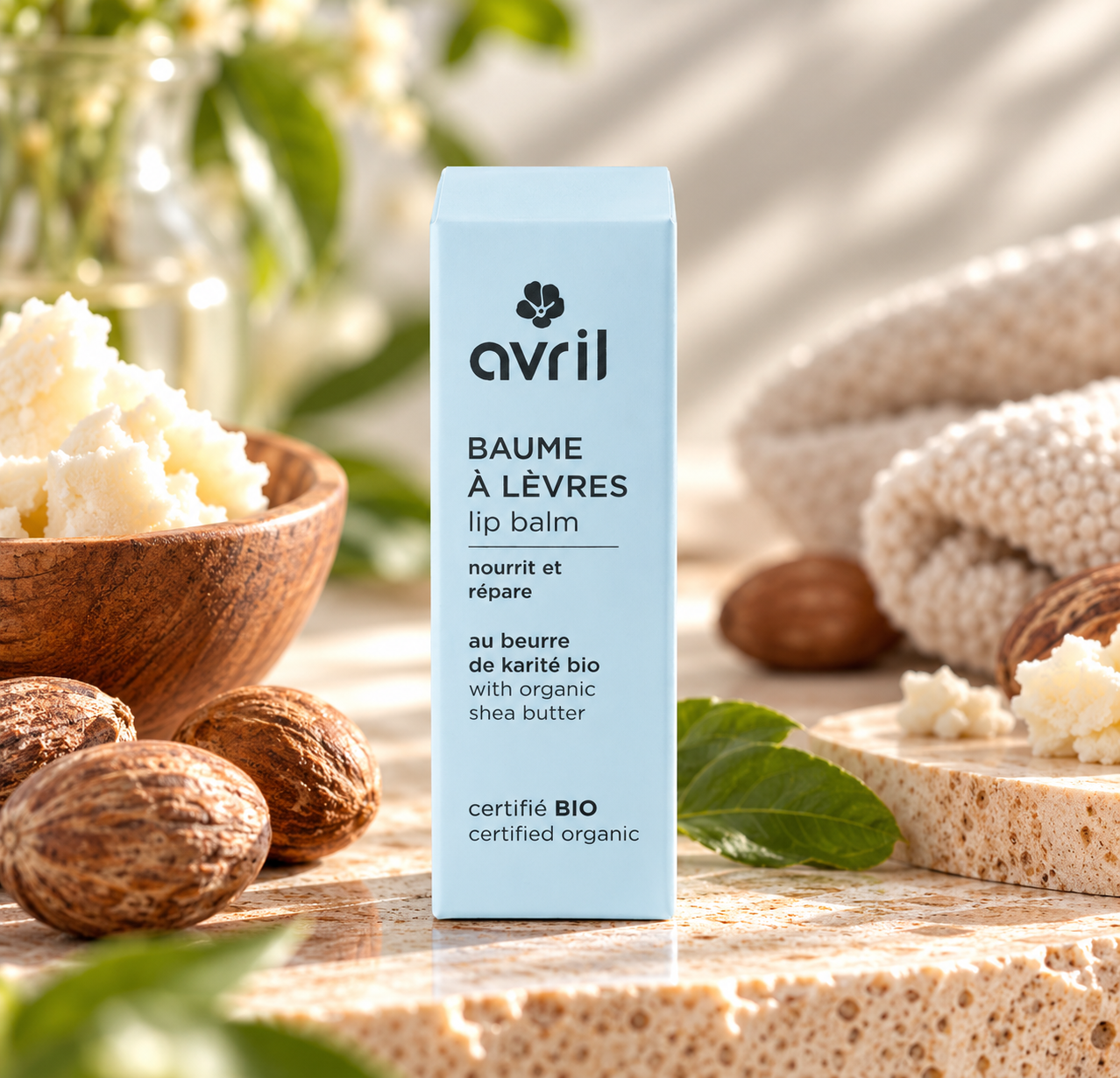 Baume à lèvres bio au karité naturel