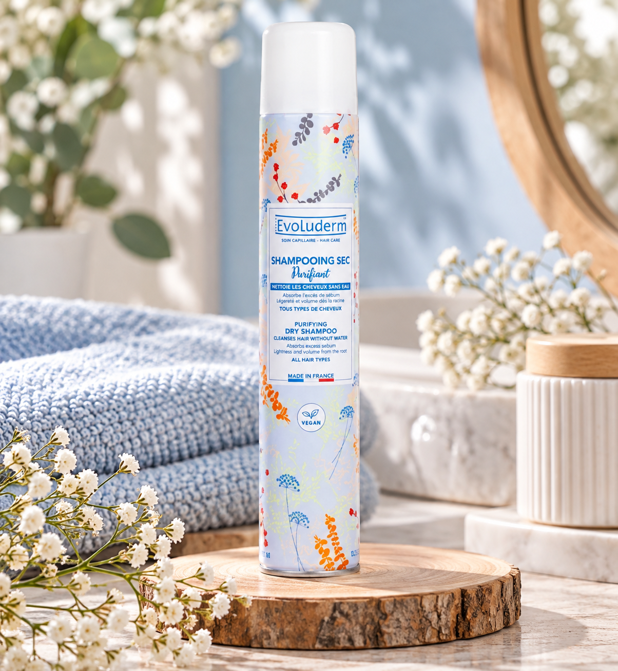 Shampoing sec dans une ambiance spa