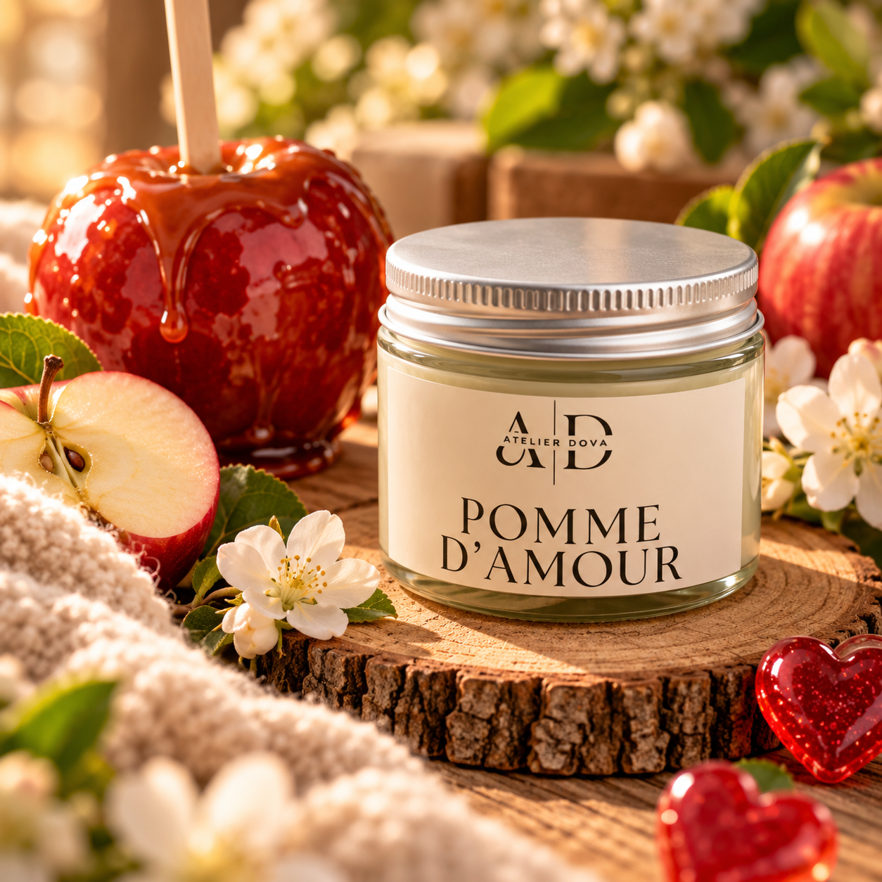 Bougie Pomme d’Amour Romantique