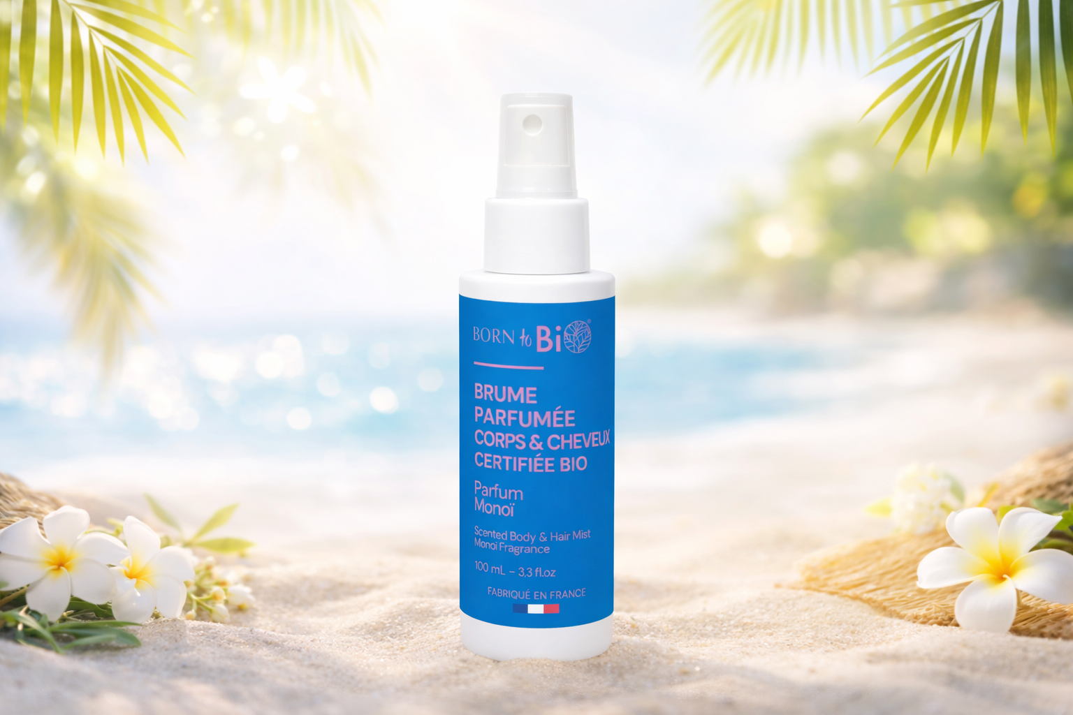 Brume parfumée sur plage tropicale