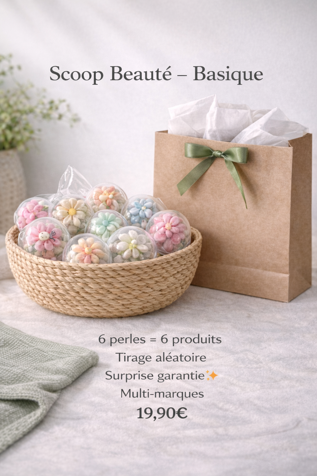 Surprise beauté dans un panier