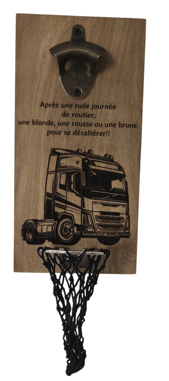 décapsuleur mural en chêne