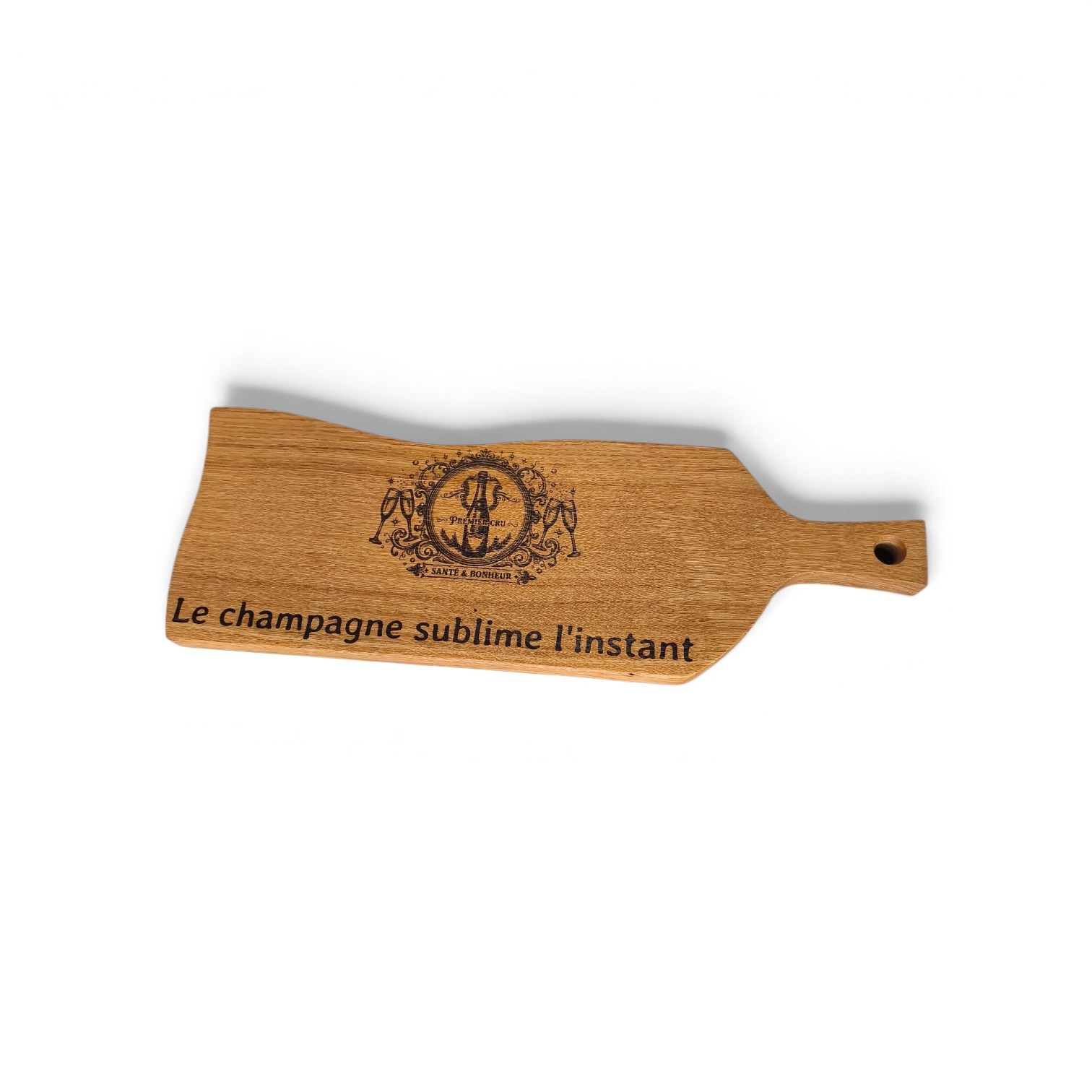 planche en chêne gravée
