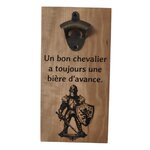 décapsuleur en poirier mural avec chevalier