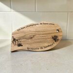 planche en chêne gravée