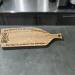 planche en chêne humoristique pêche