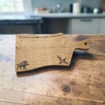 planche apéritive pour chasseur en chêne
