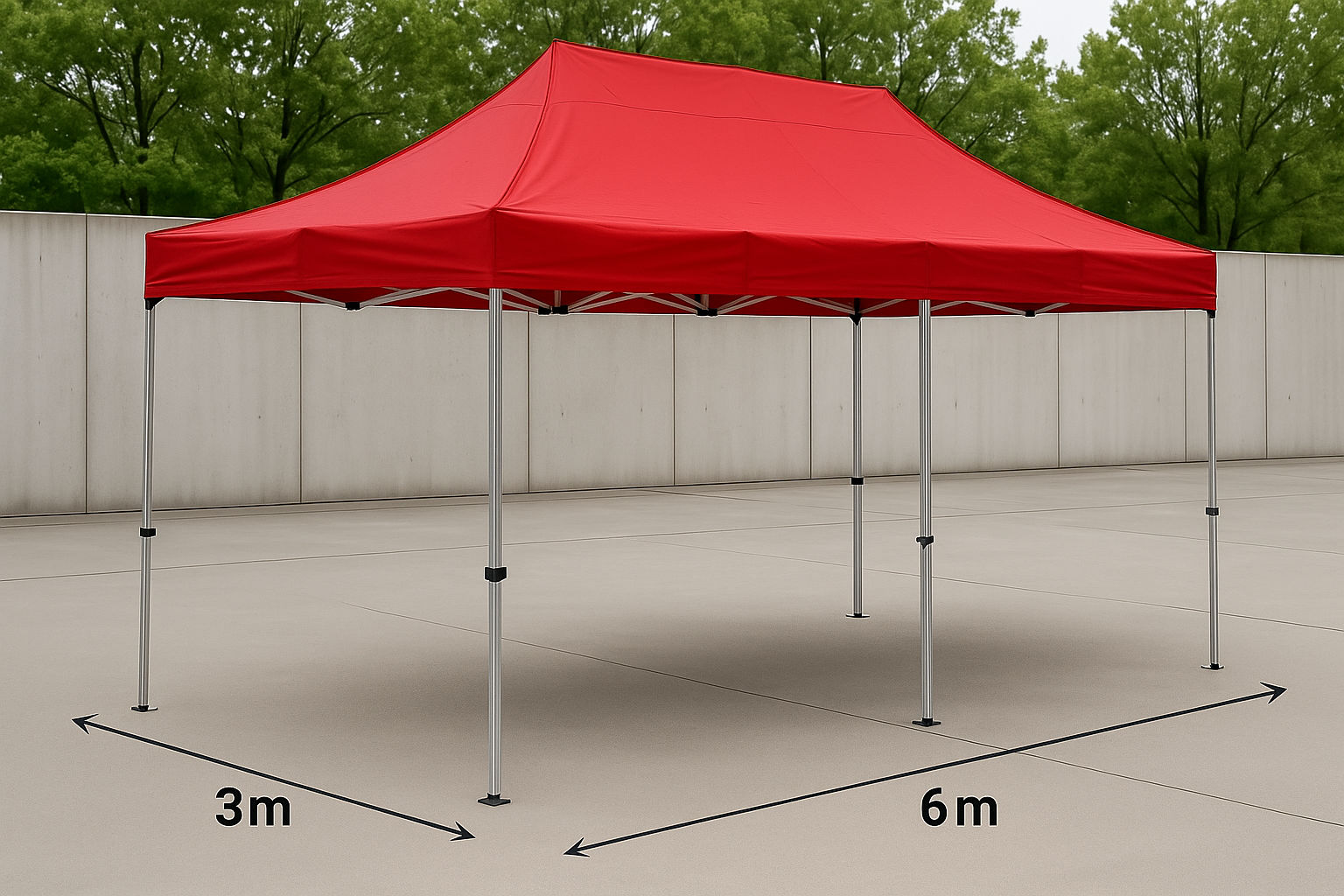 tente-pliante-3x6-rouge