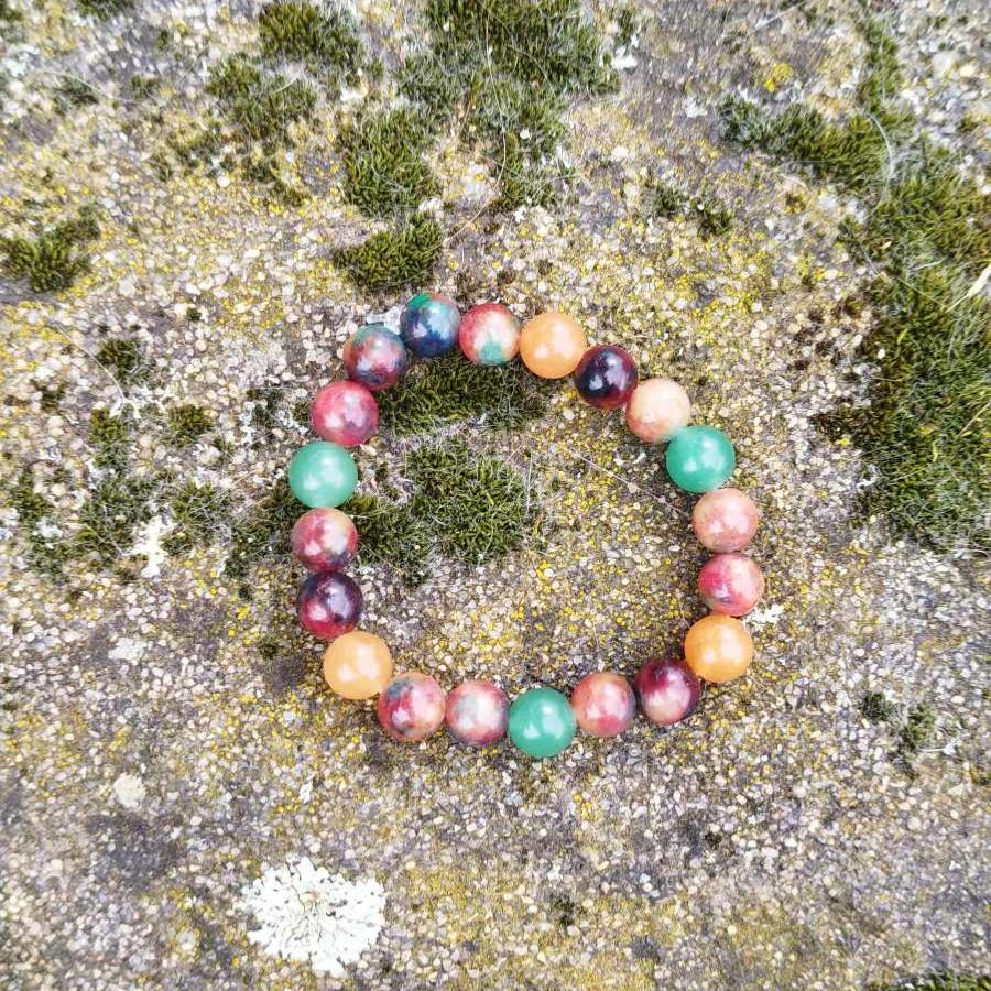 Bracelet-Chance-et-Tranquillite-en-agates-multicolore-et-aventurine-orange-e