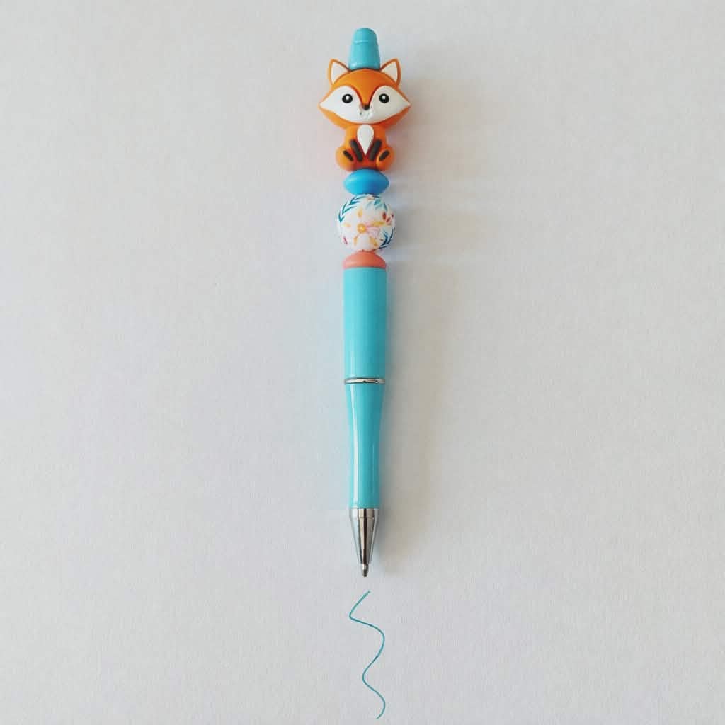 Crayon kawaii Renard bleu