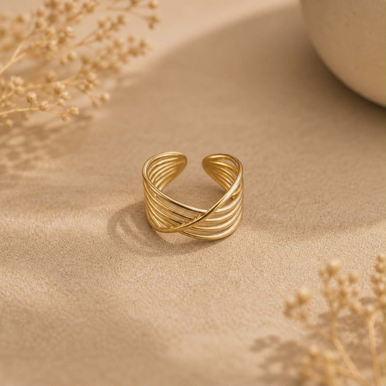 Bague dorée Thaïs 1