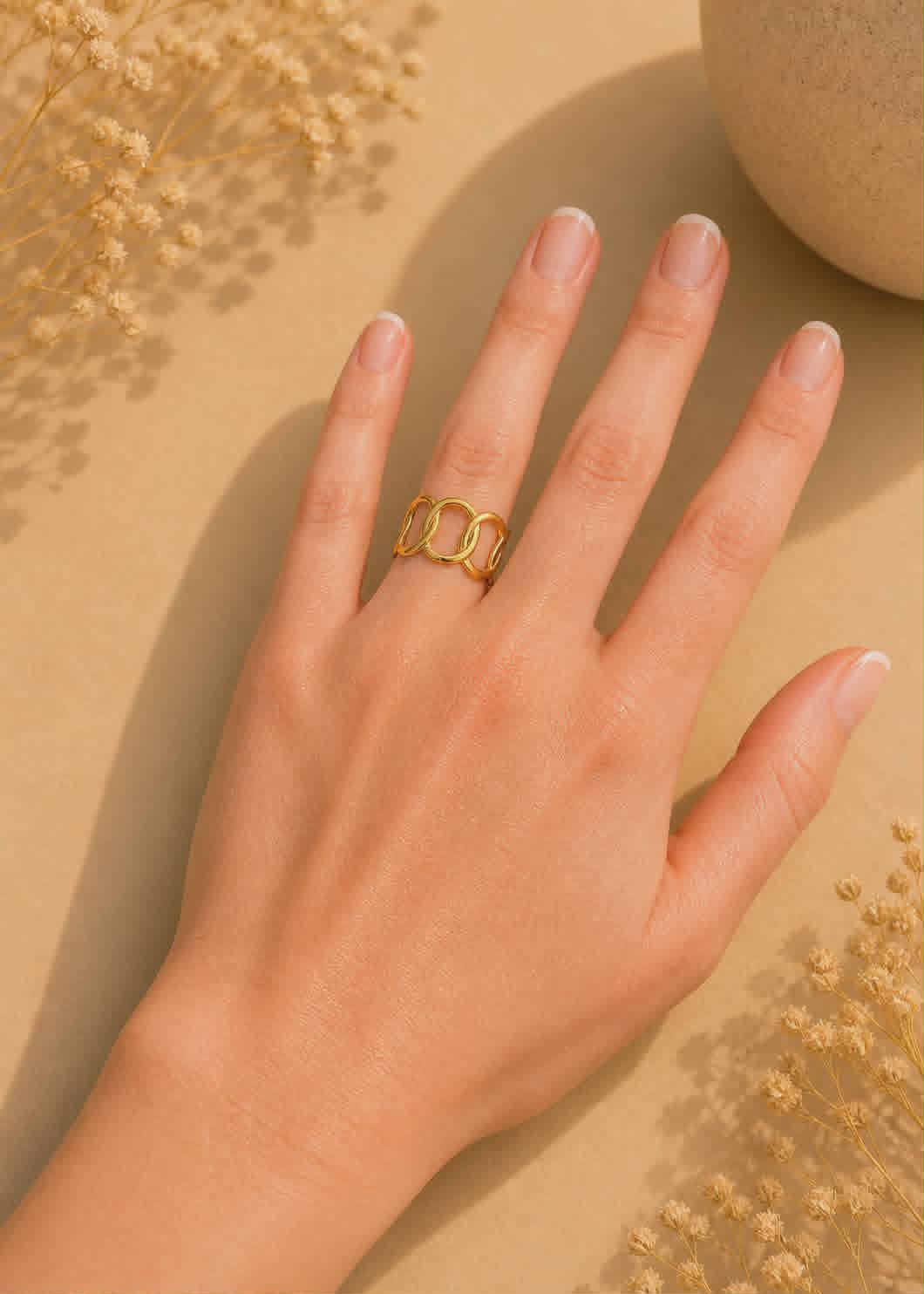 Bague dorée Apolline