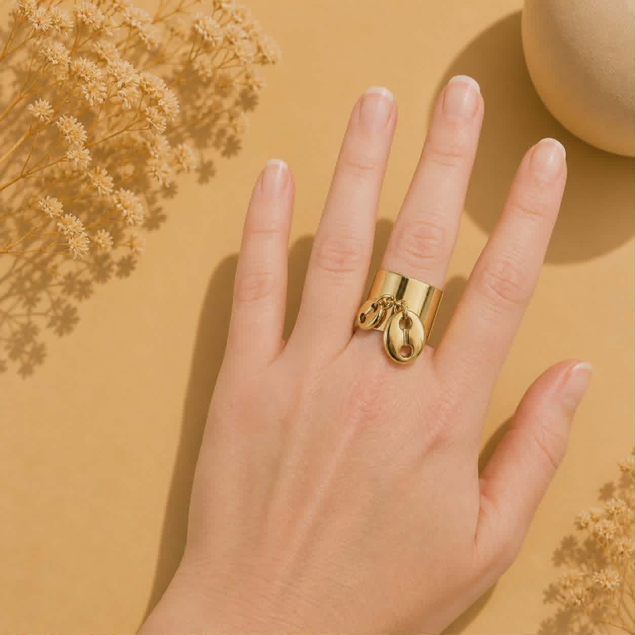 Bague dorée Amy