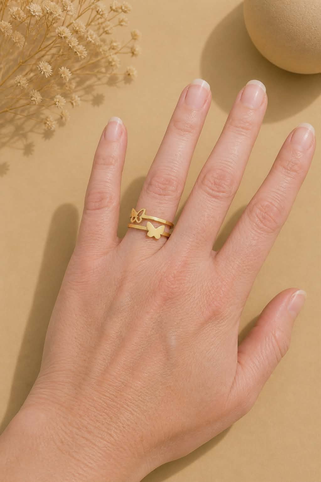 Bague dorée Alex 2