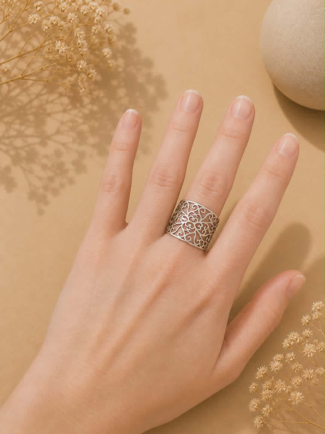 Bague argentée Athénaïs