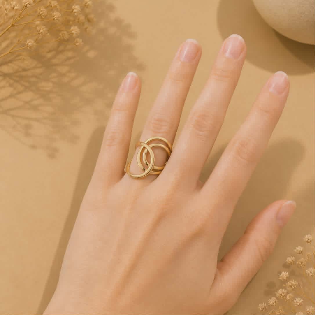 Bague dorée Aïka