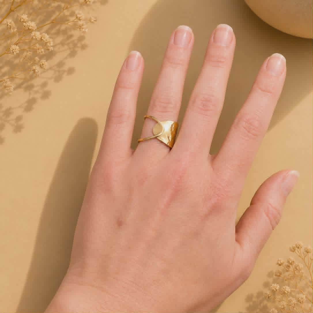Bague dorée Diane