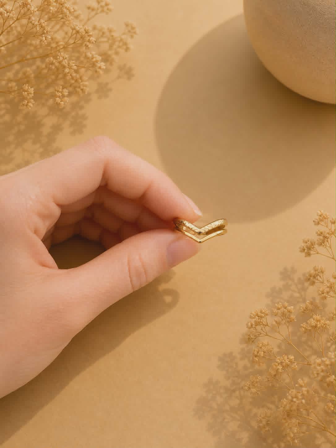 Bague dorée Alessa