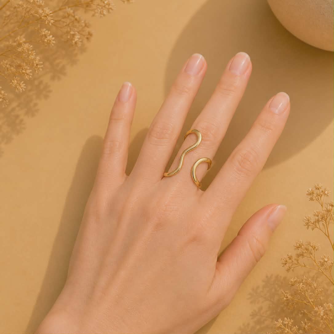 Bague dorée Lyne 2