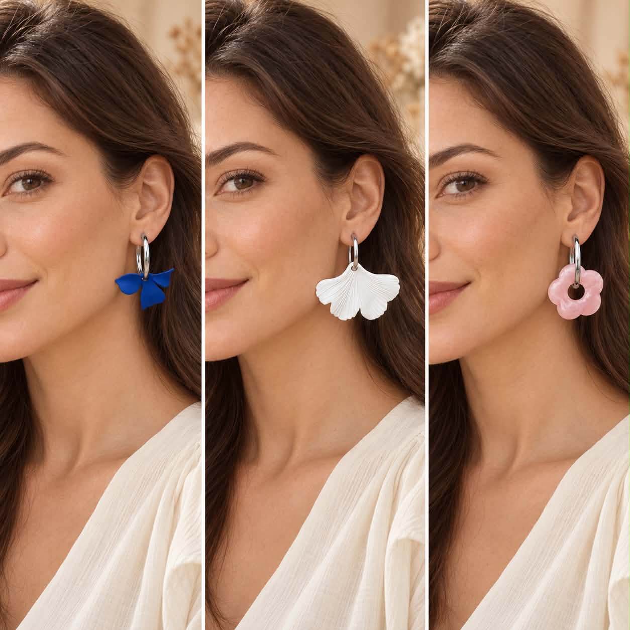 Box 3 paires de boucles - Douceur Florale