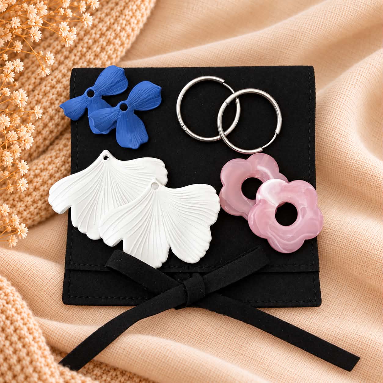 Box 3 paires de boucles - Douceur Florale 4