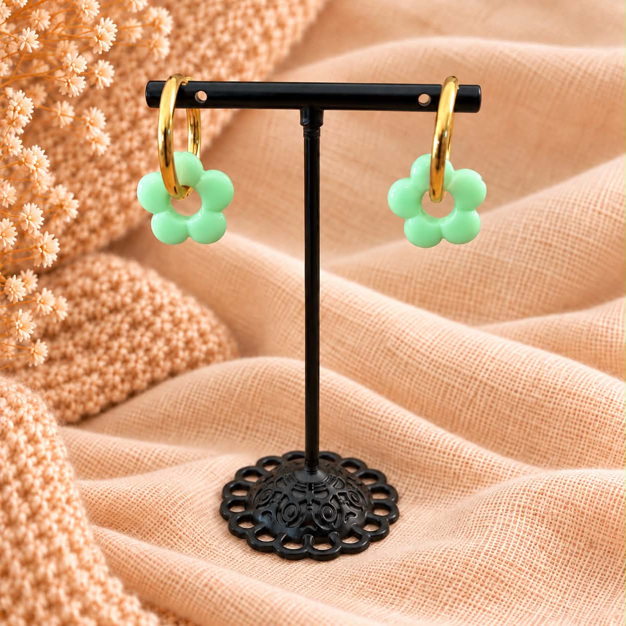 Box 3 paires de boucles - Fleurs pastel 1